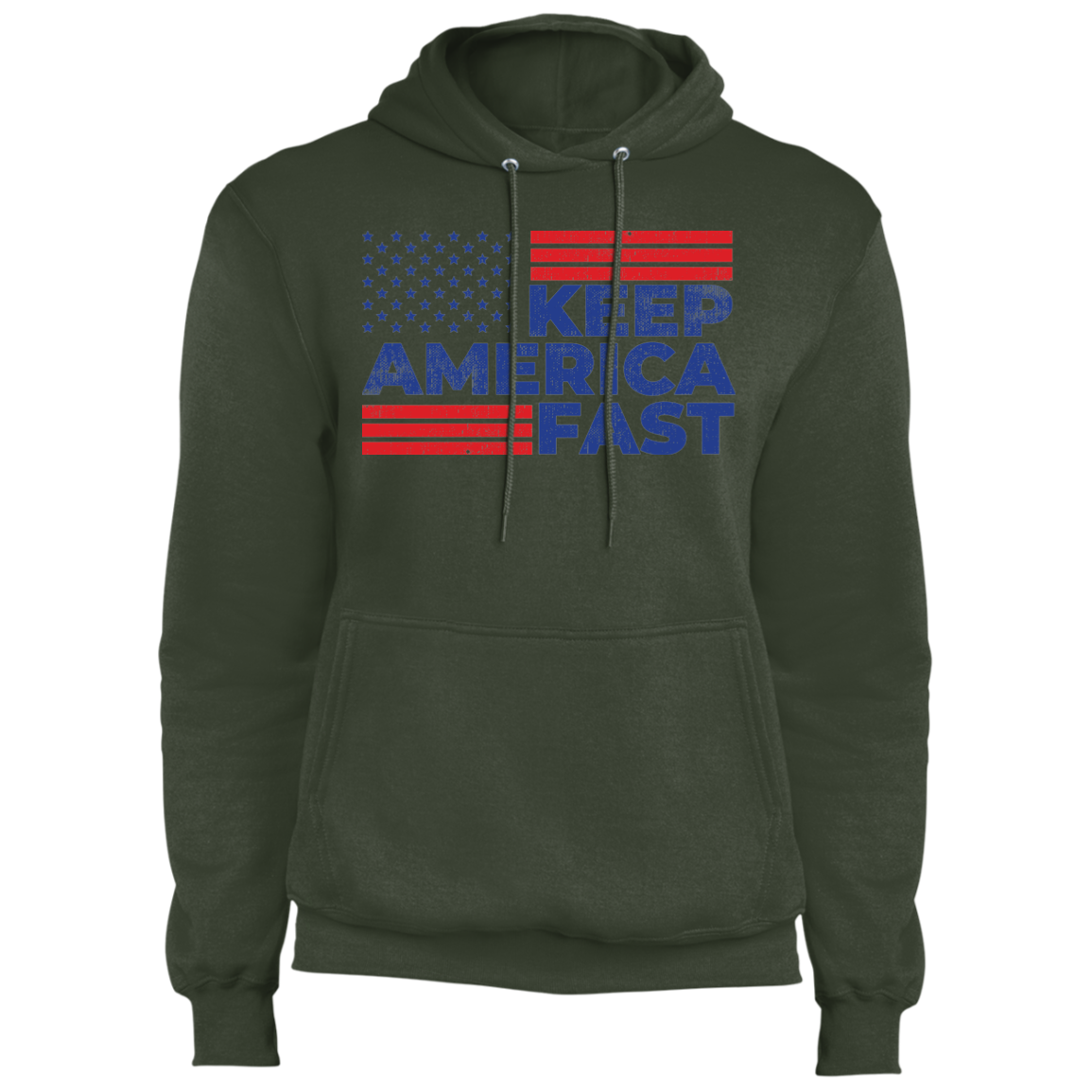Keep America Fast American Flag Racing Pullover Hoodie