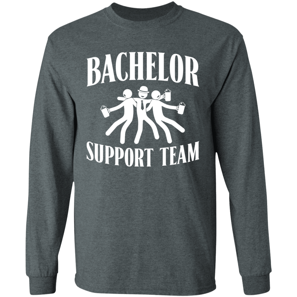Bachelor Party Funny Support Team Long Sleeve T-Shirt