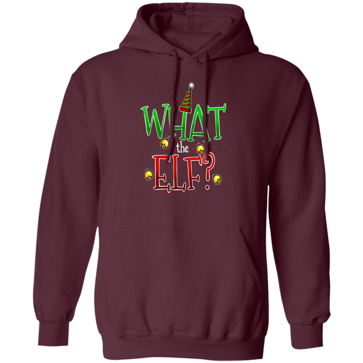 What the Elf? Funny Christmas Pullover Hoodie