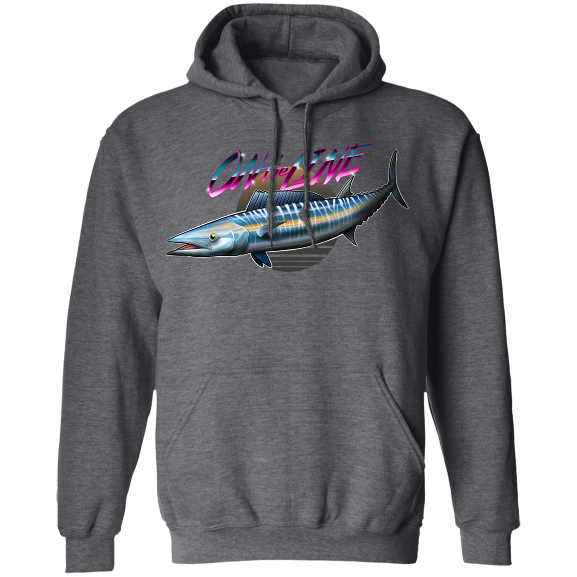 Wahoo Ono Fish On The Line Saltwater Pullover Hoodie