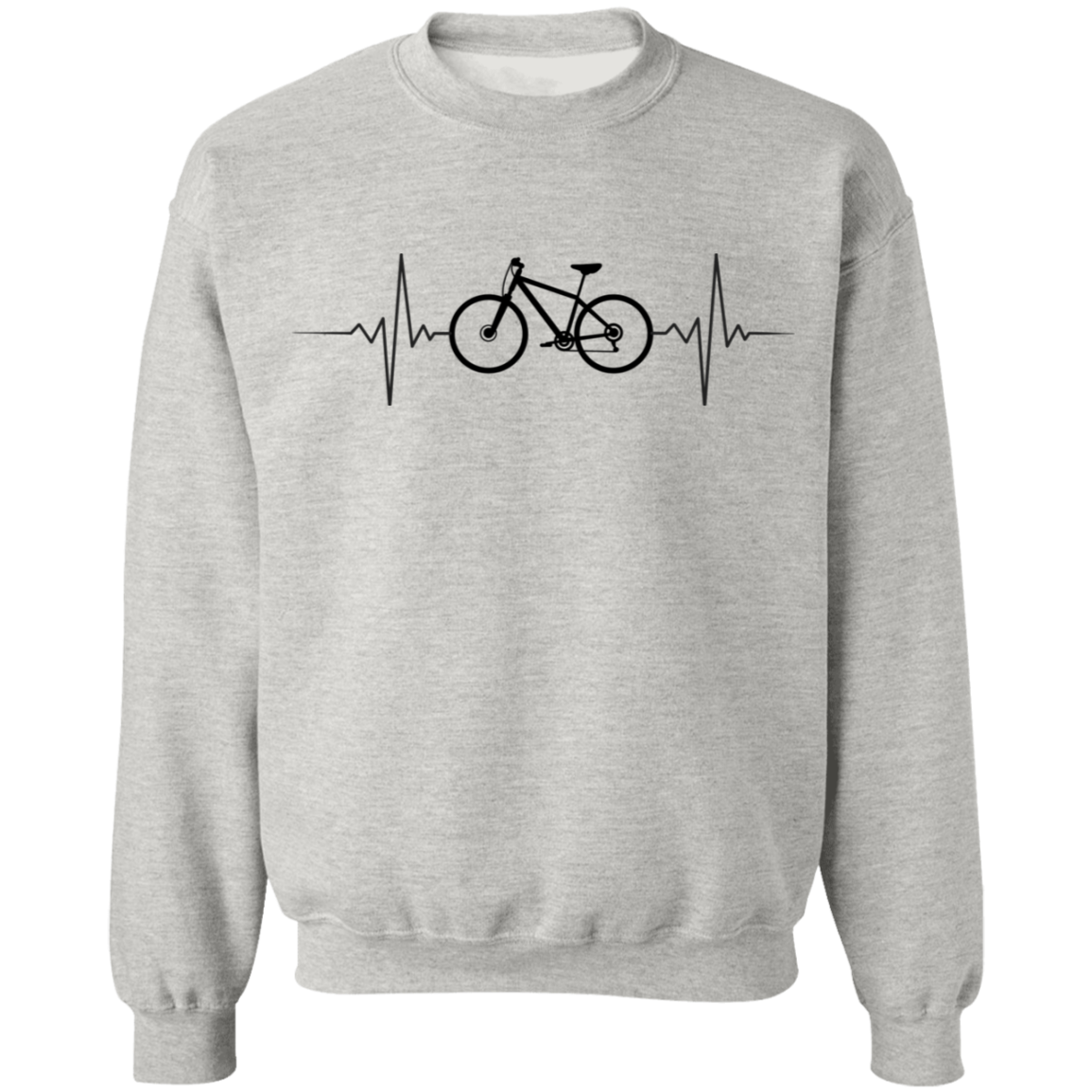 Mountain Biking Biker Heartbeat Crewneck Sweatshirt