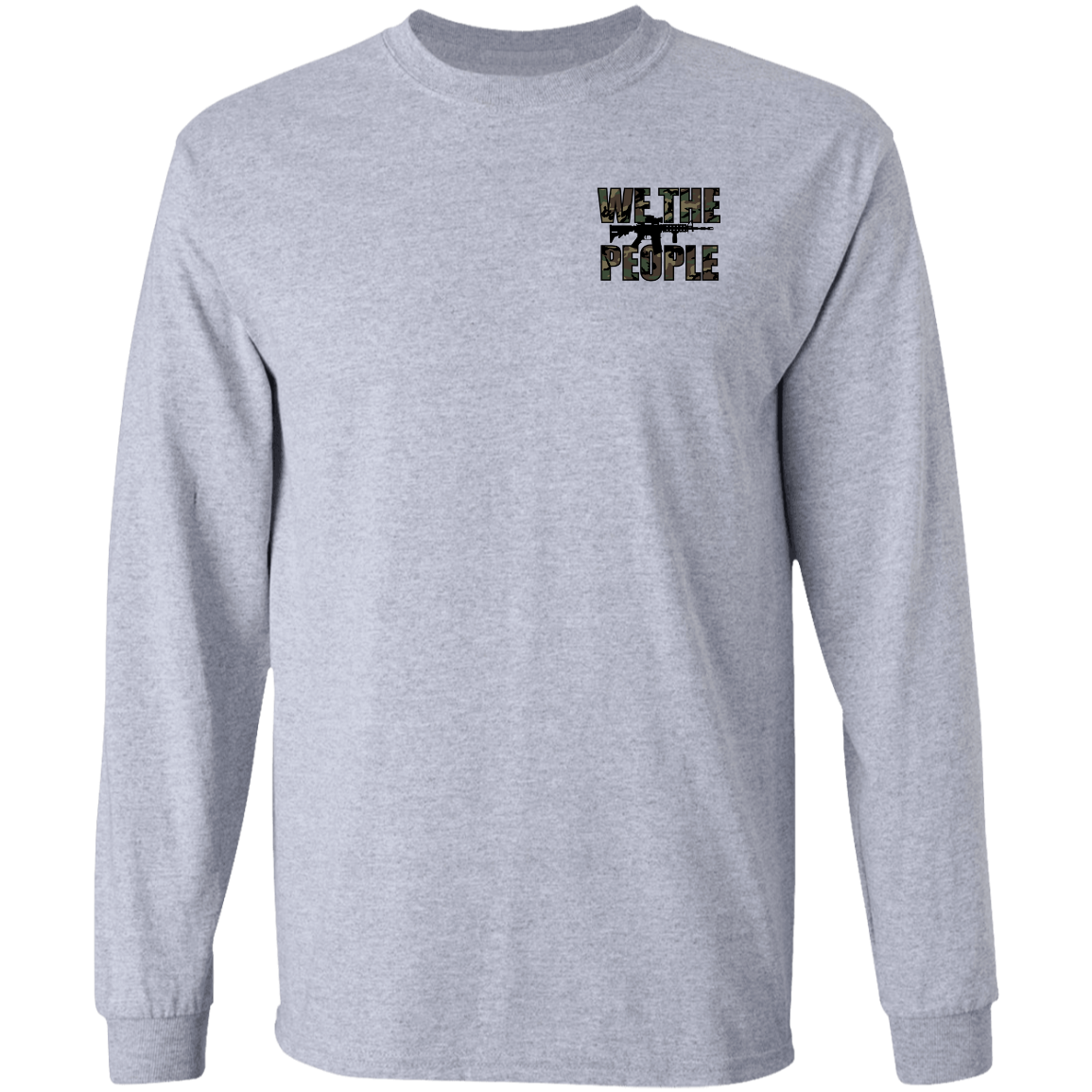 We the People Don't Tread on Me Gadsden Flag Double Sided Long Sleeve T-Shirt
