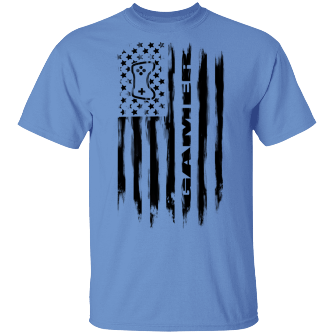 Gamer Video Games Streamer American Flag T-Shirt