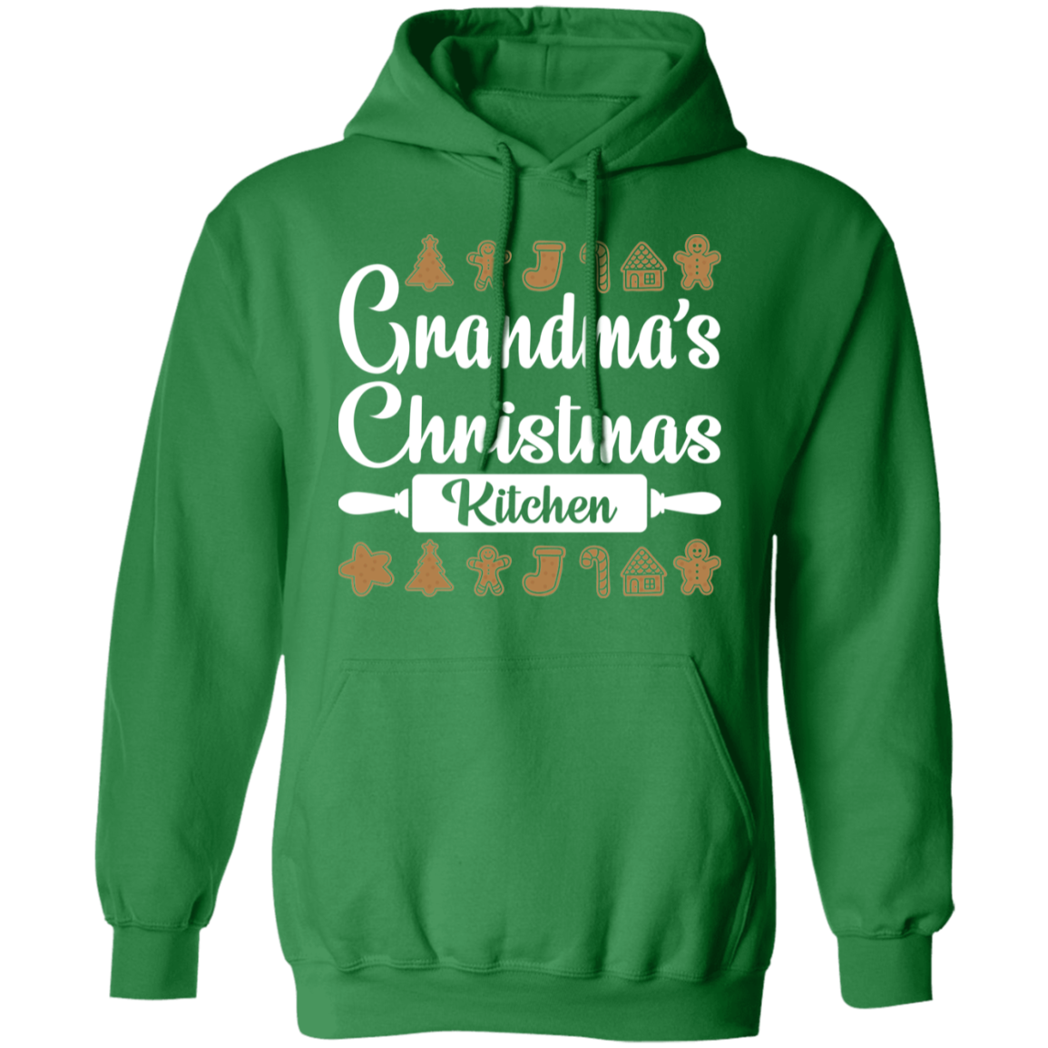 Grandma's Christmas Kitchen Gingerbread Cookies Pullover Hoodie