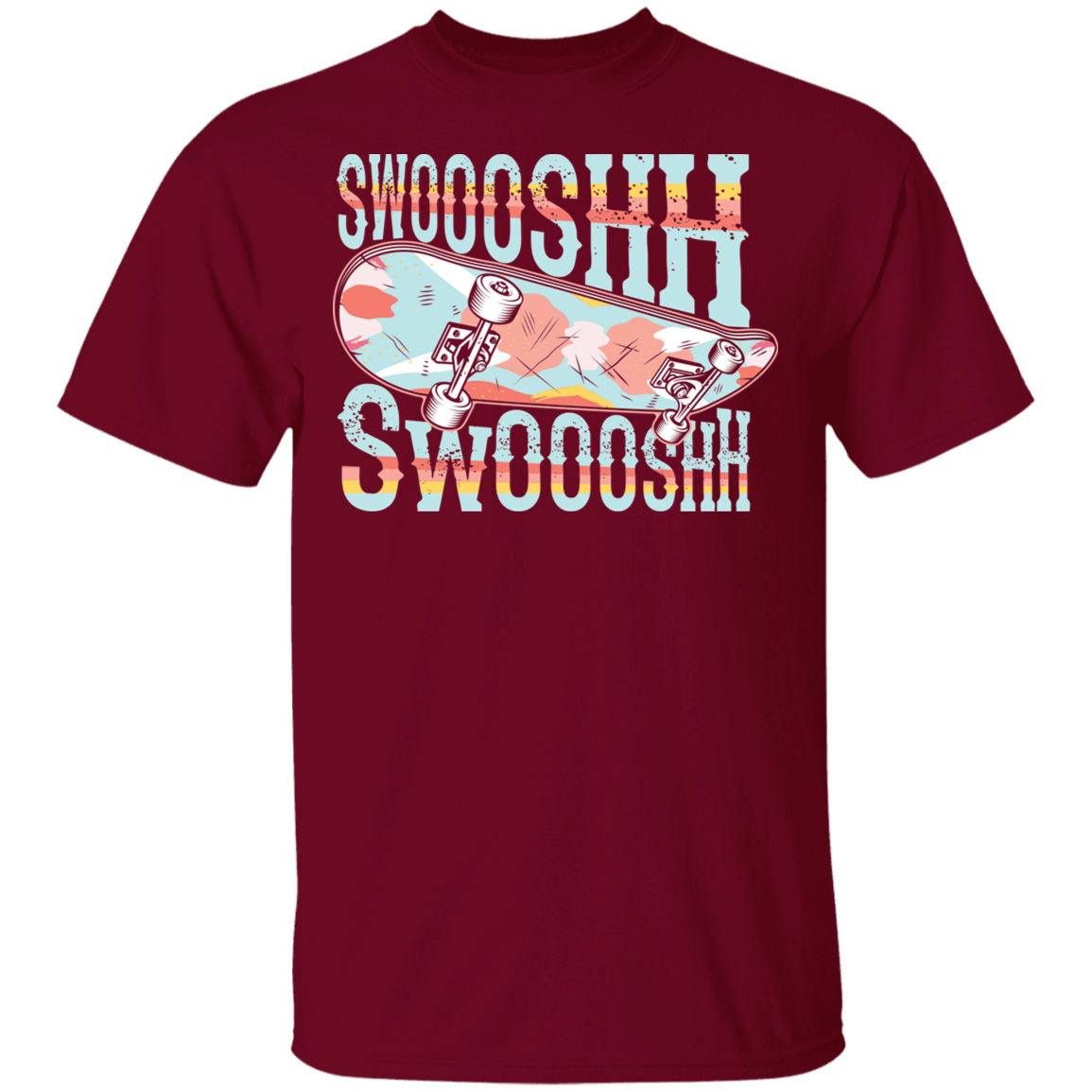 Swoosh Swoosh Skateboarding Skateboarder T-Shirt