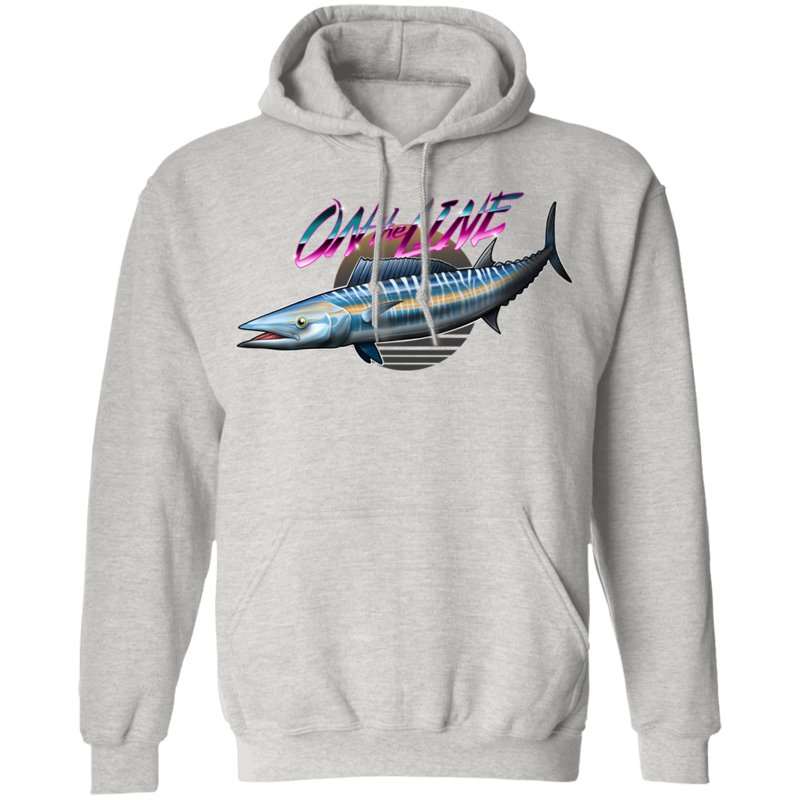 Wahoo Ono Fish On The Line Saltwater Pullover Hoodie
