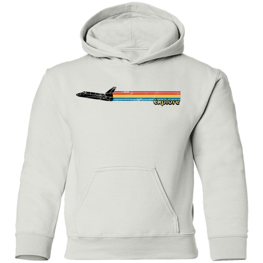 Youth Space Rocket Ship Explorer Pullover Hoodie