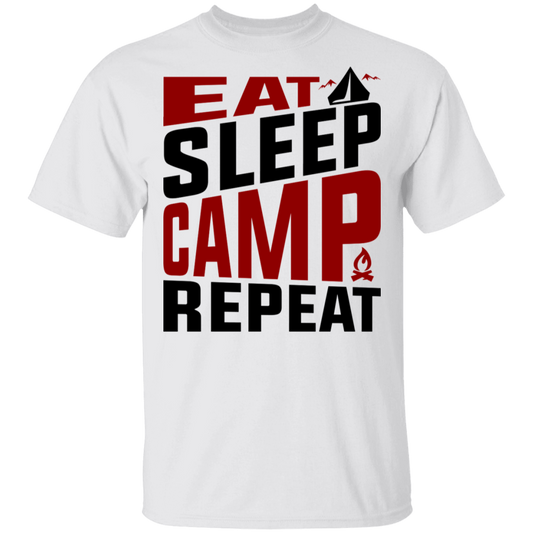 Eat Sleep Camp Repeat Camping T-Shirt