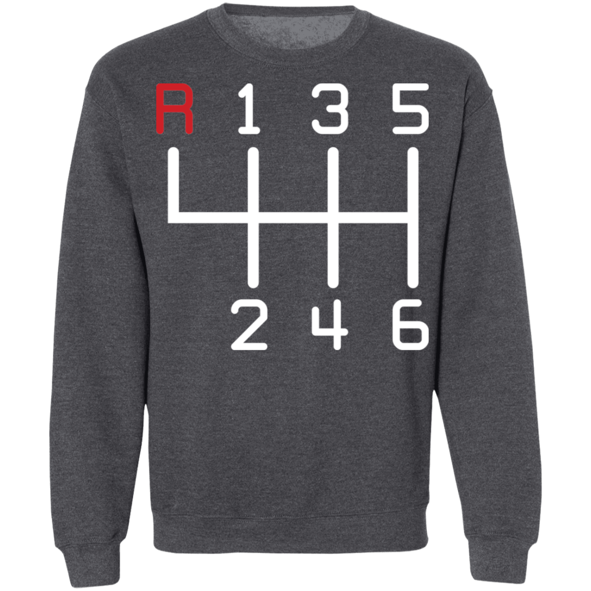 6-Speed Manual Stick Shift Crewneck Sweatshirt
