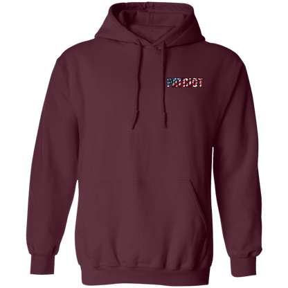 Patriot American Bald Eagle Double Sided Pullover Hoodie