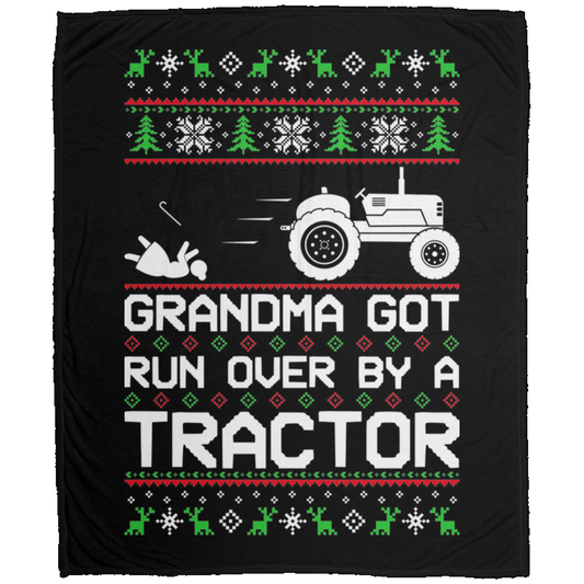 Wheel Spin Addict Christmas Tractor Fleece Blanket - 50x60