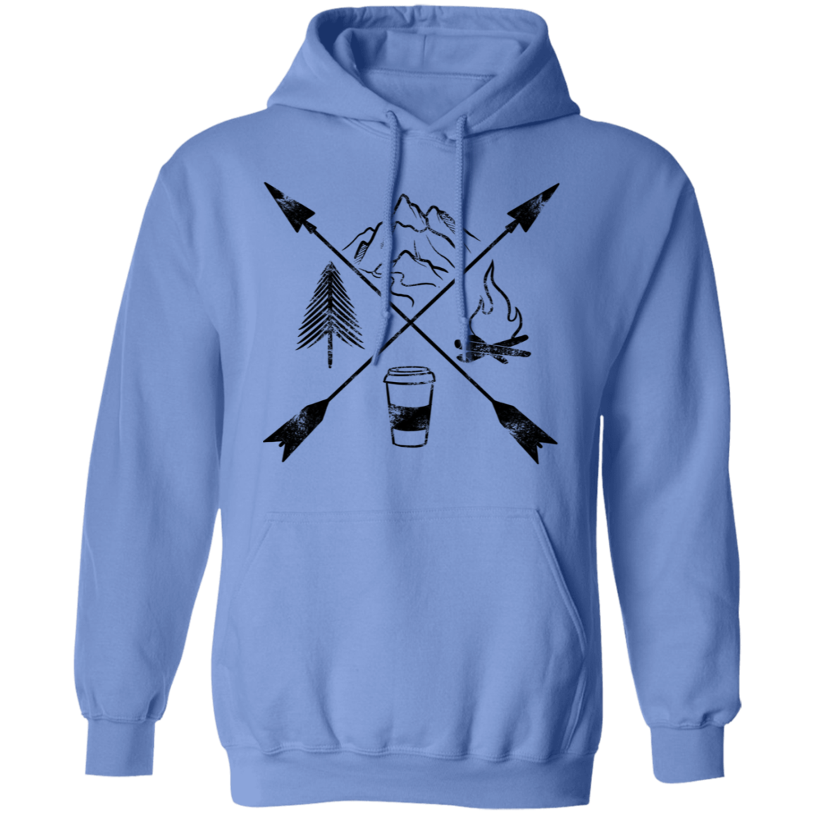 Hiking Camping Outdoor Coffee Women's Pullover Hoodie