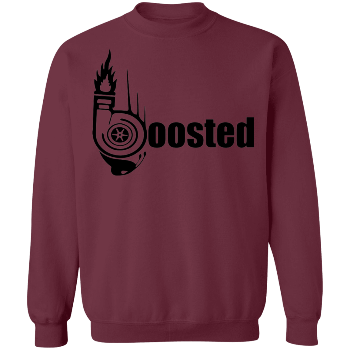 Boosted Turbo Word Boosted Turbo Racing Gapped Crewneck Sweatshirt