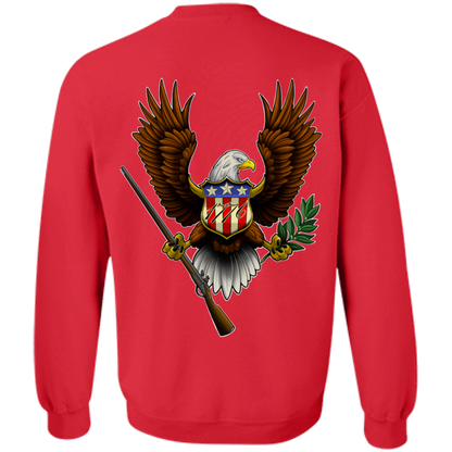 1776 American Bald Eagle Double Sided Crewneck Sweatshirt