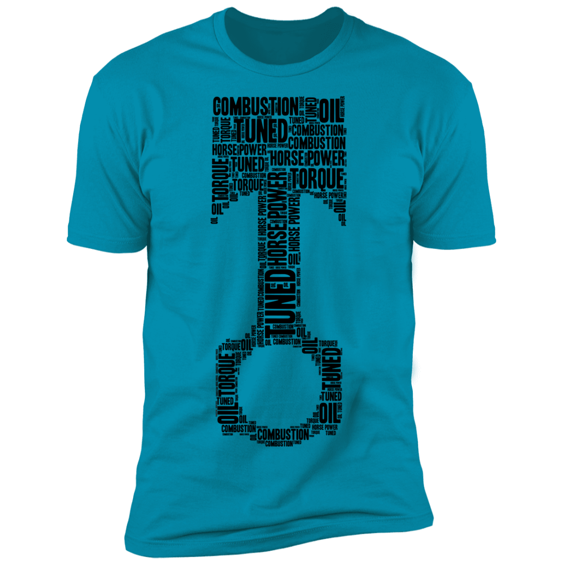 Piston with Words Racing Horsepower Torque Premium Short Sleeve T-Shirt