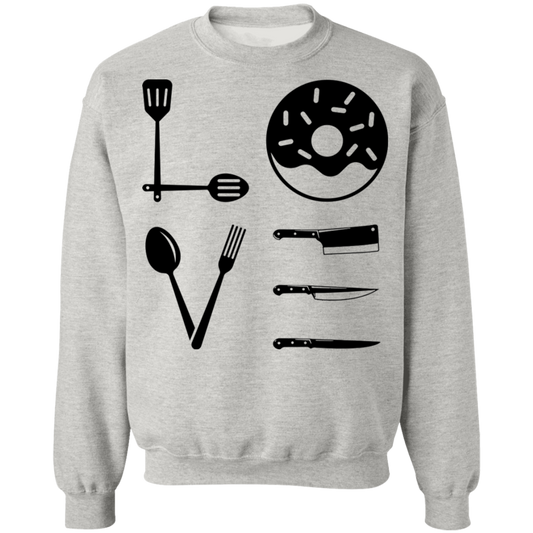 Love Food Cooking Chef Crewneck Sweatshirt