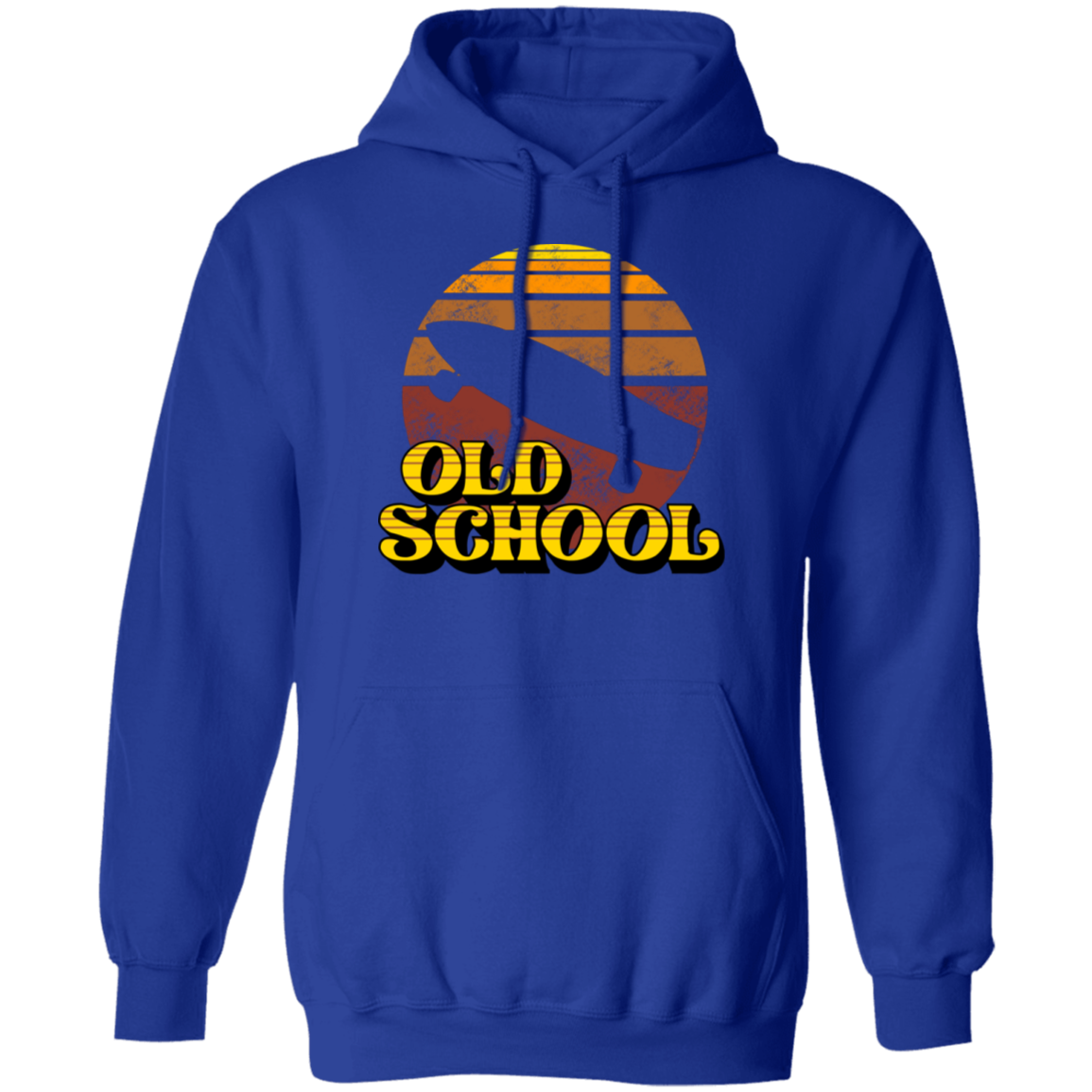 Old School Skateboard Short Board Long Board Pullover Hoodie