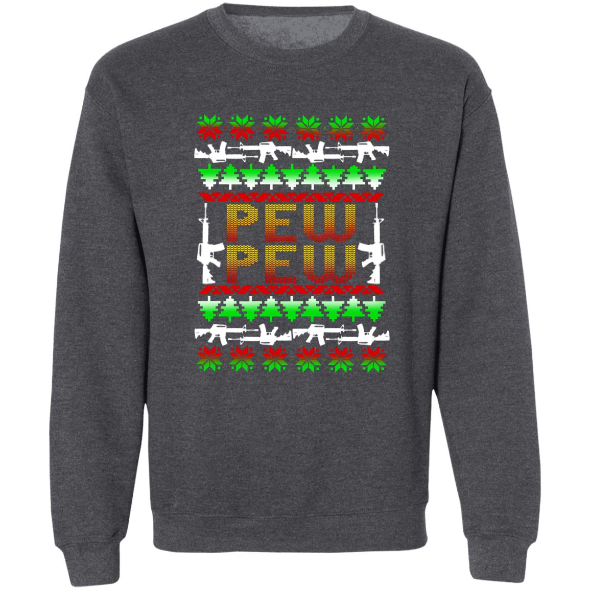 Pew Pew Gun Christmas Crewneck Sweatshirt