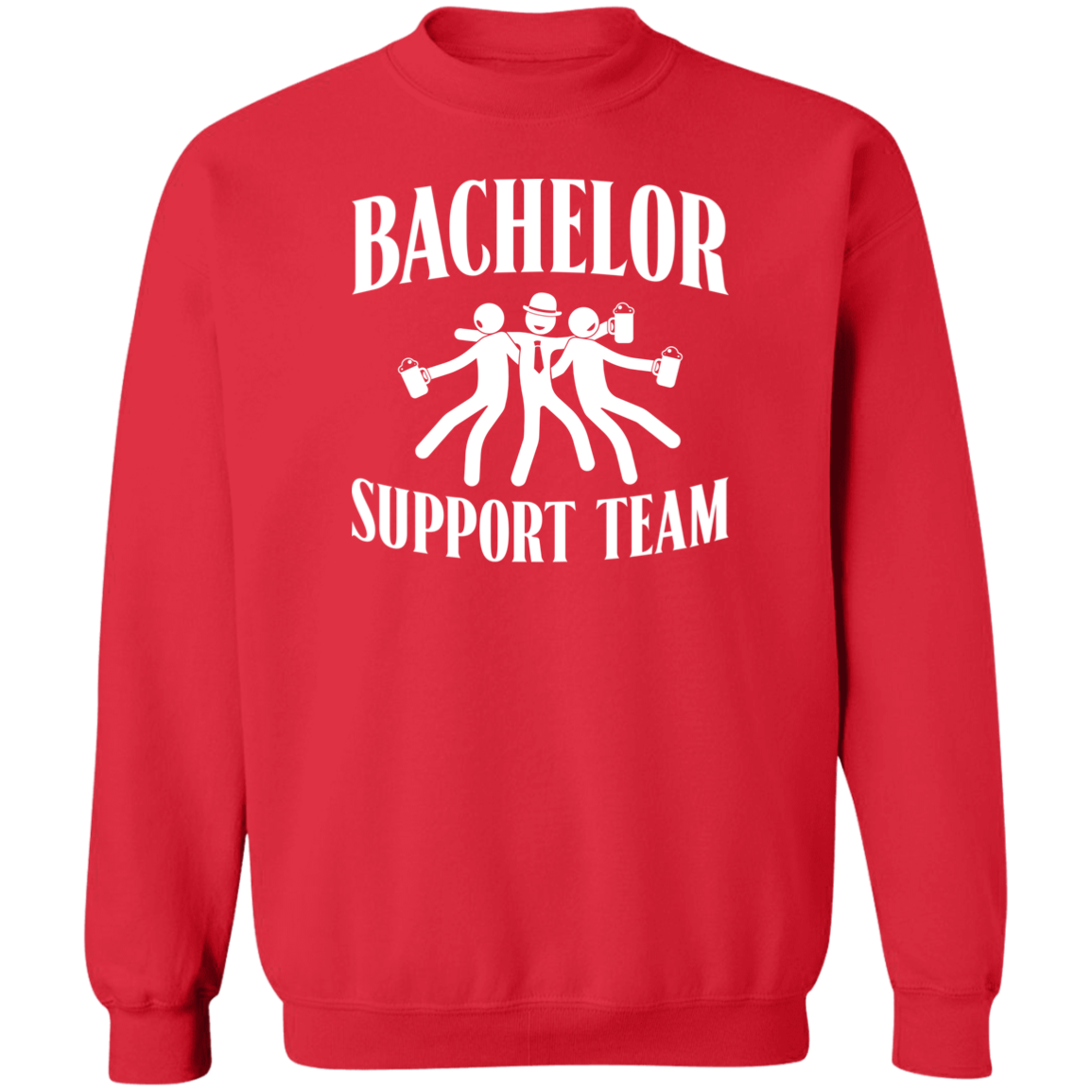 Bachelor Party Funny Support Team Crewneck  Sweatshirt