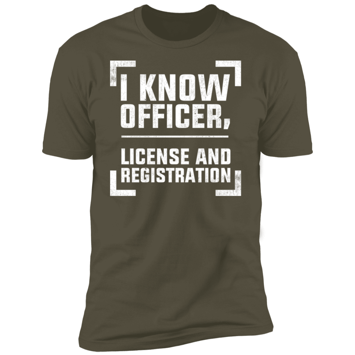 I Know Officer, License And Registration Racing Premium Short Sleeve T-Shirt