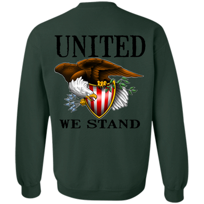 We the People United We Stand Double Sided Crewneck Sweatshirt
