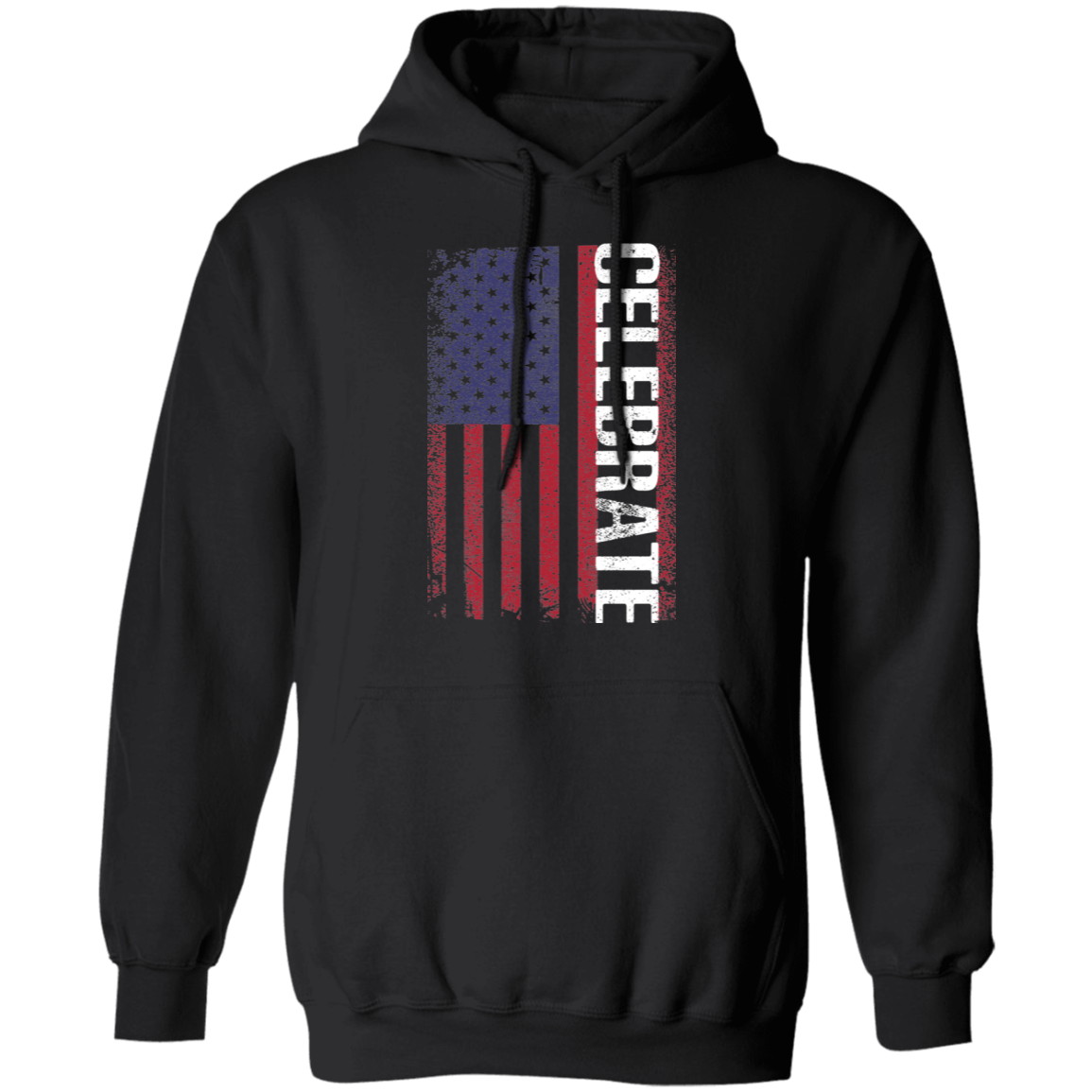Celebrate American Flag USA  Pullover Hoodie