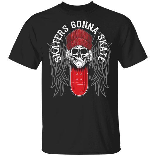 Skaters Gonna Skate Skateboarding Skull Youth T-Shirt