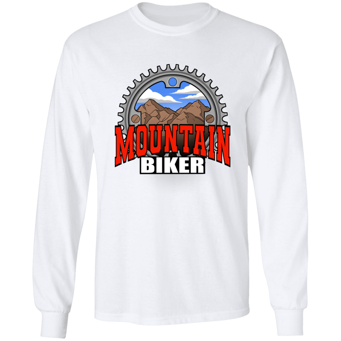 Mountain Biker Biking Long Sleeve T-Shirt