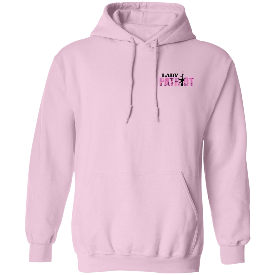 Lady Patriot American Bald Eagle United We Stand Double Sided Pullover Hoodie
