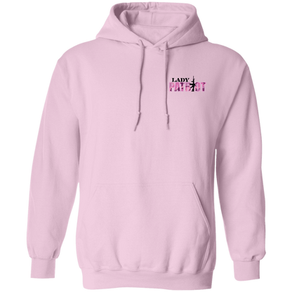 Lady Patriot American Bald Eagle United We Stand Double Sided Pullover Hoodie