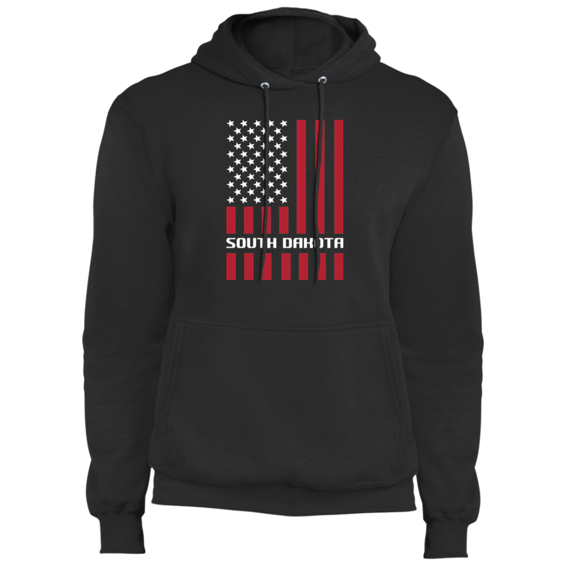 South Dakota American Flag USA Premium Pullover Hoodie