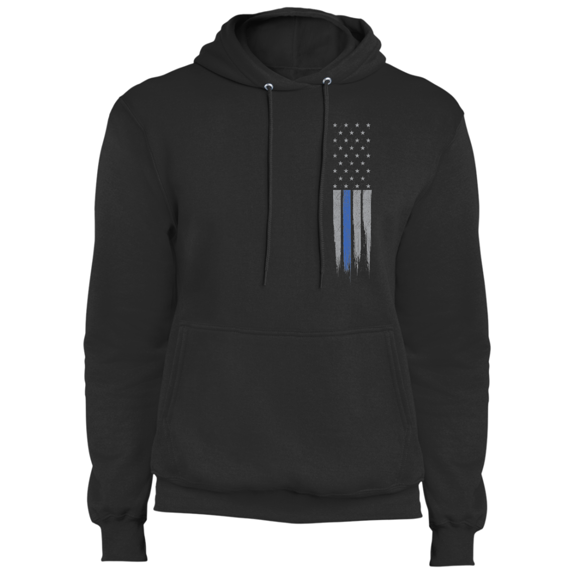 Police Officer Thin Blue Line American Flag Pullover Hoodie