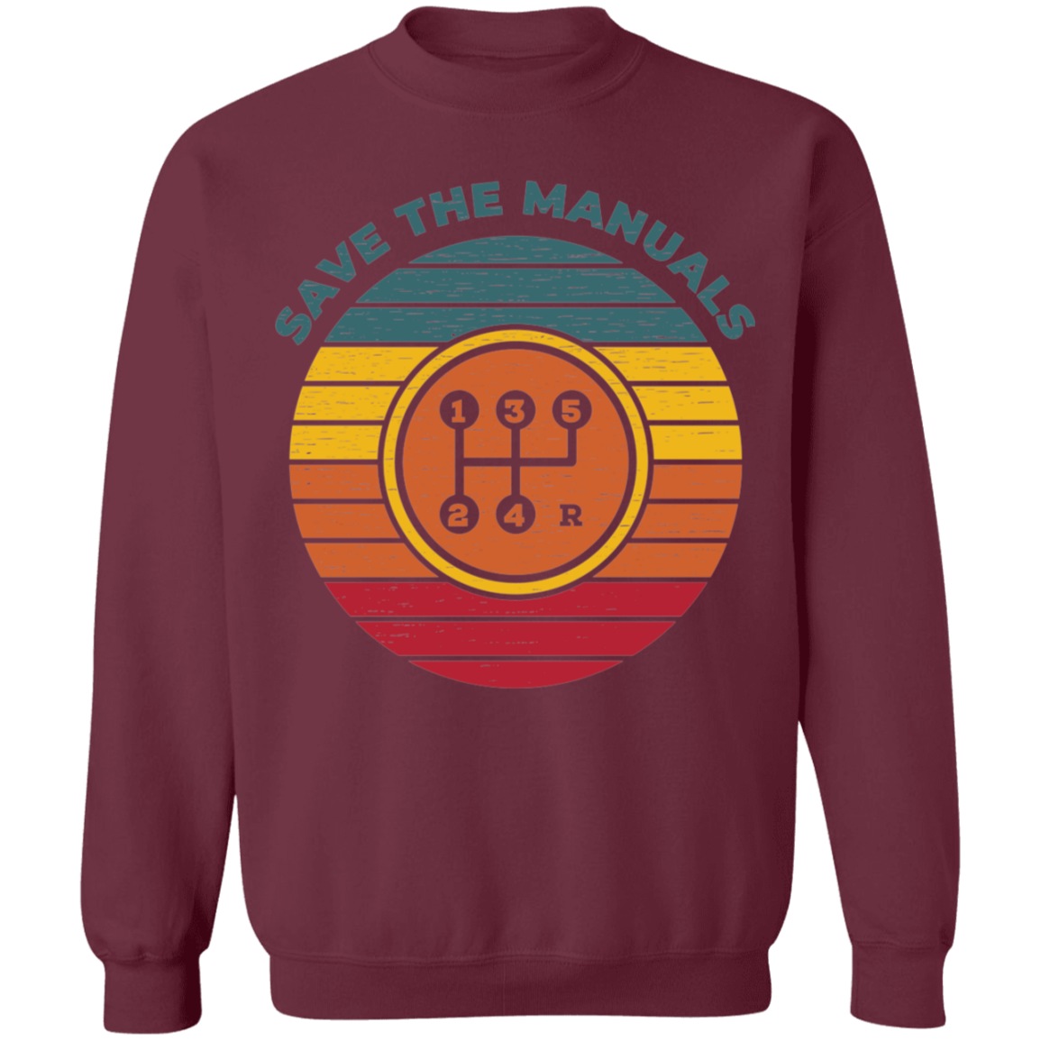 Save the Manuals Stick Shift 5 Speed Crewneck Sweatshirt