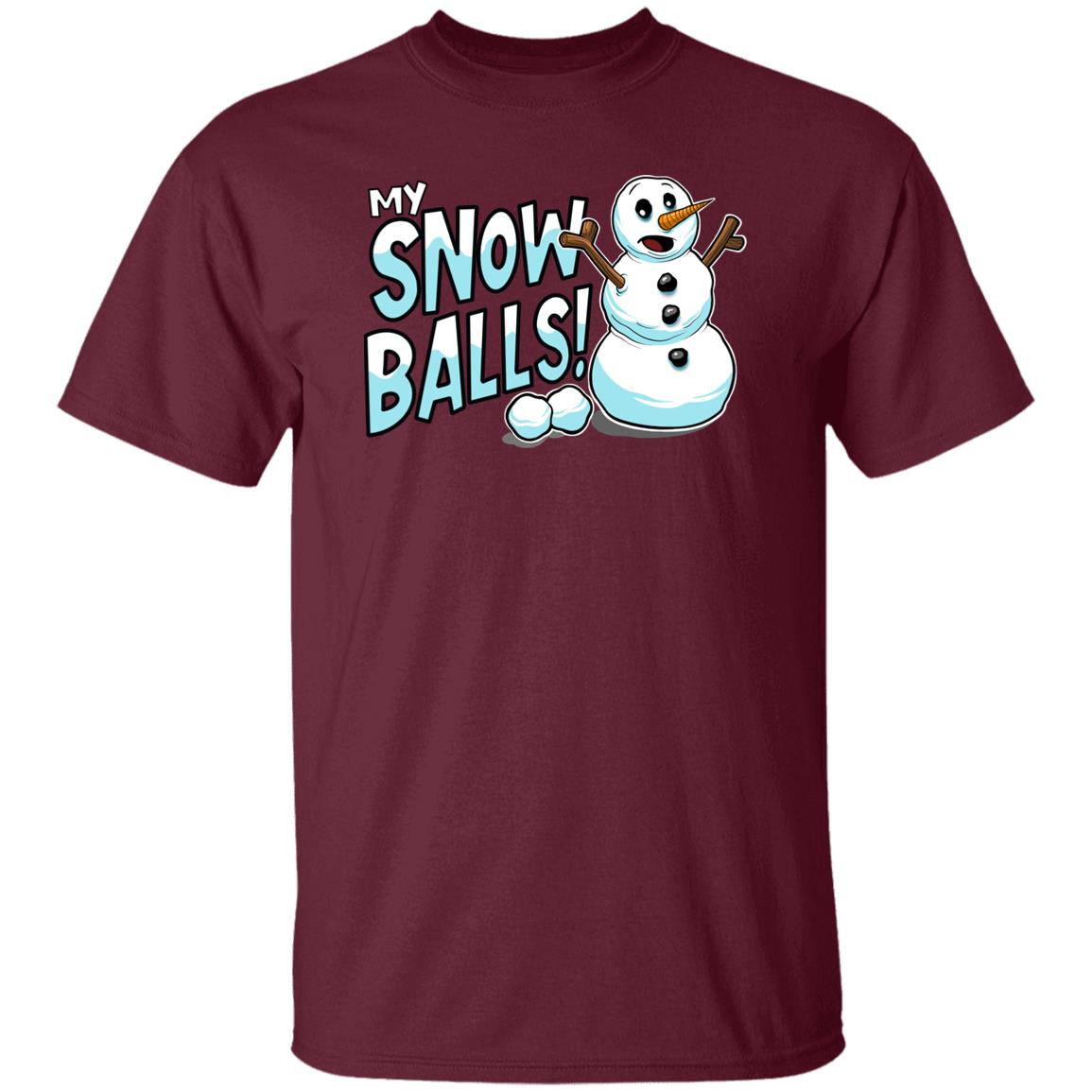 My Snow Balls Funny Snowman Christmas T-Shirt