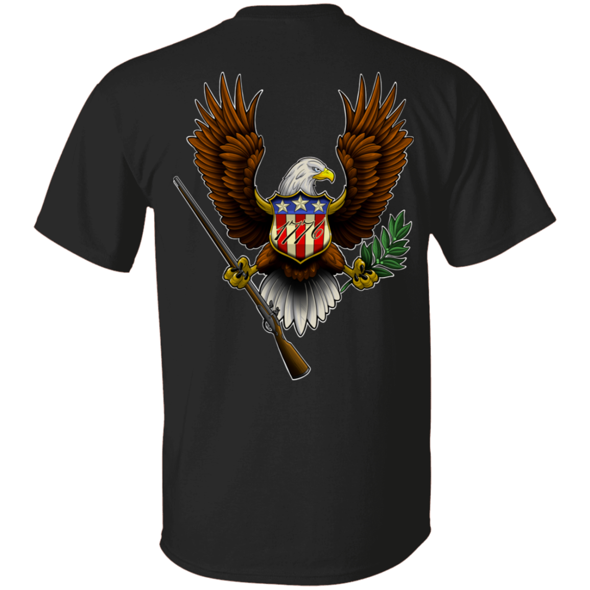We the People American Bald Eagle 1776 Double Sided T-Shirt