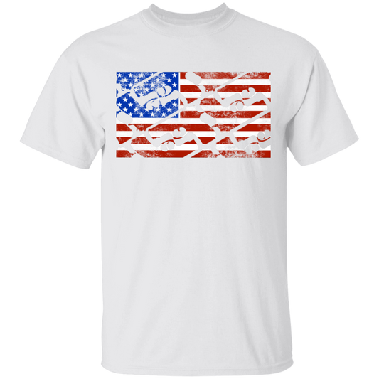 Handgun Pistol Firearm American Flag T-Shirt