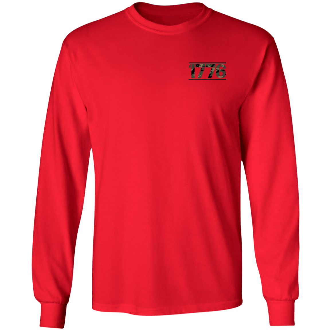 1776 American Bald Eagle Double Sided Long Sleeve T-Shirt