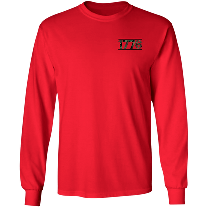 1776 American Bald Eagle Double Sided Long Sleeve T-Shirt