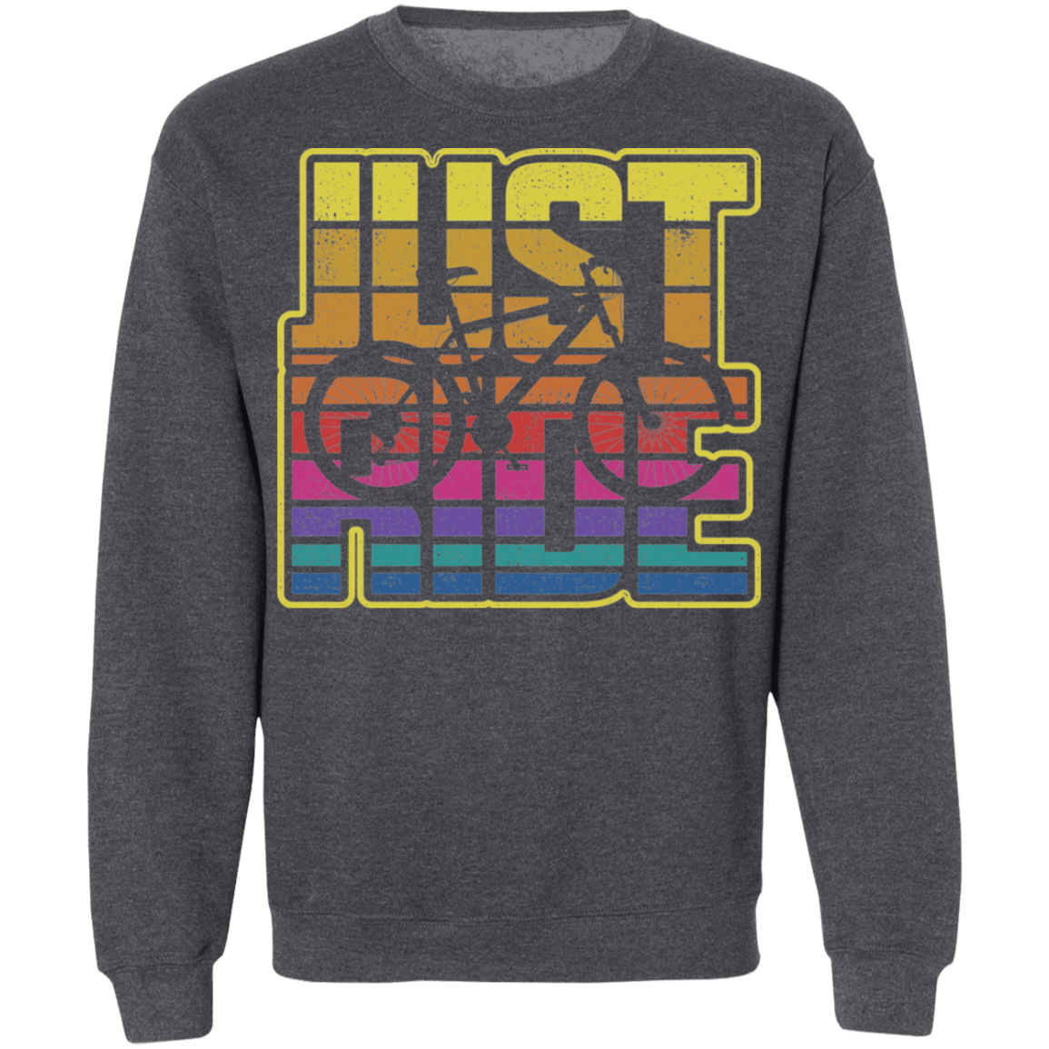 Just Ride Biking Mountain Bike Crewneck Sweatshirt