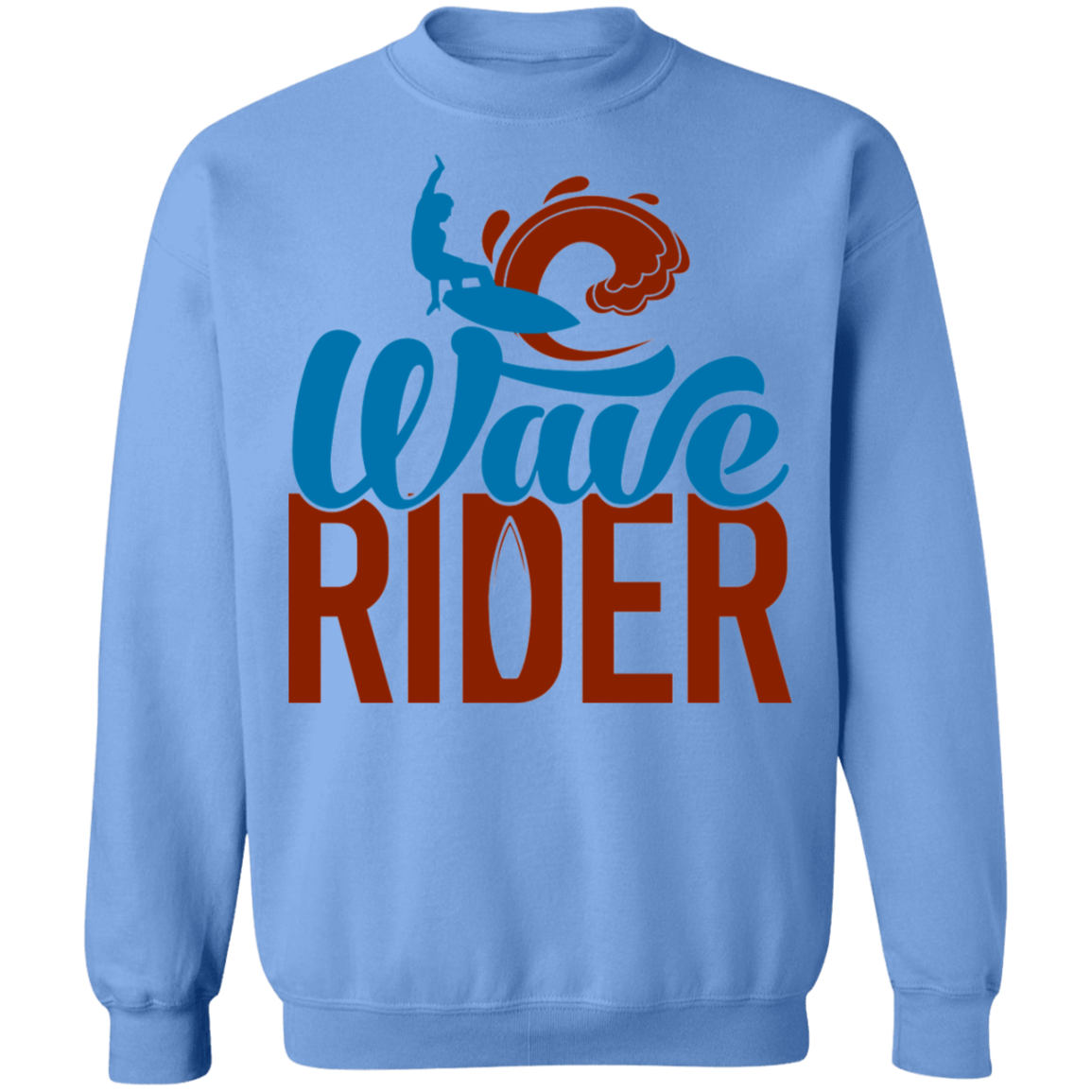 Wave Rider Surfer Surfing Beach Crewneck Sweatshirt