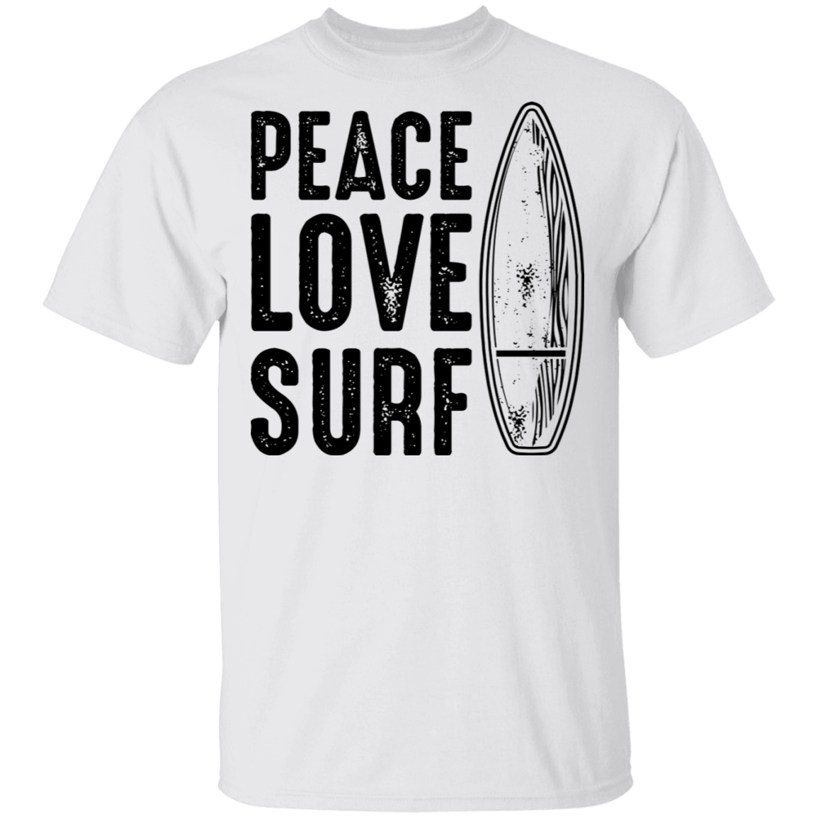 Peace Love Surf Ocean Beach T-Shirt