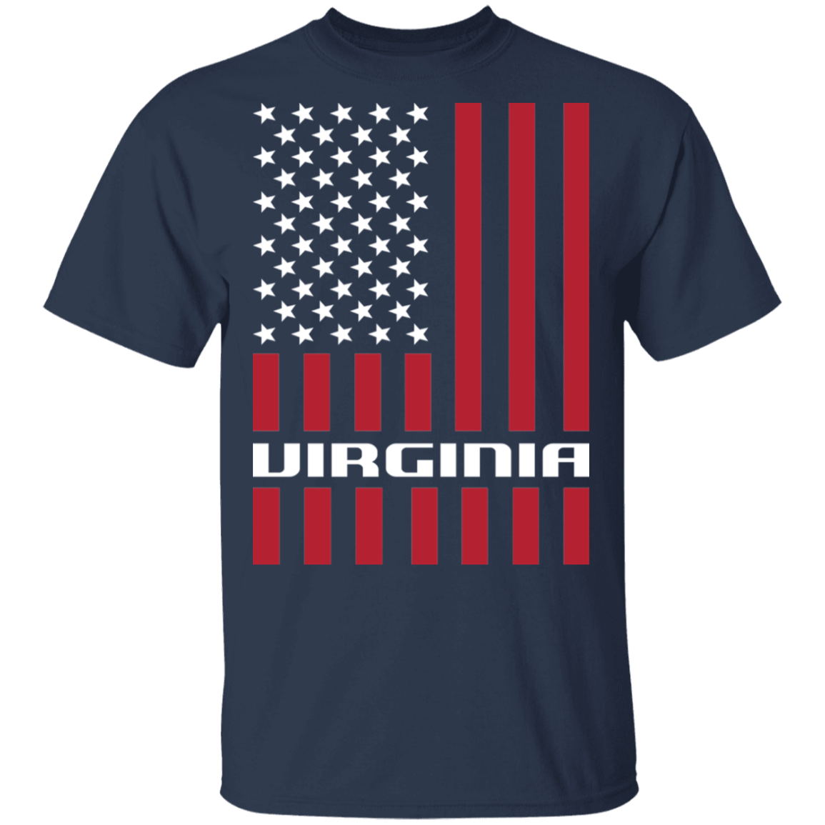 Virginia American Flag USA T-Shirt