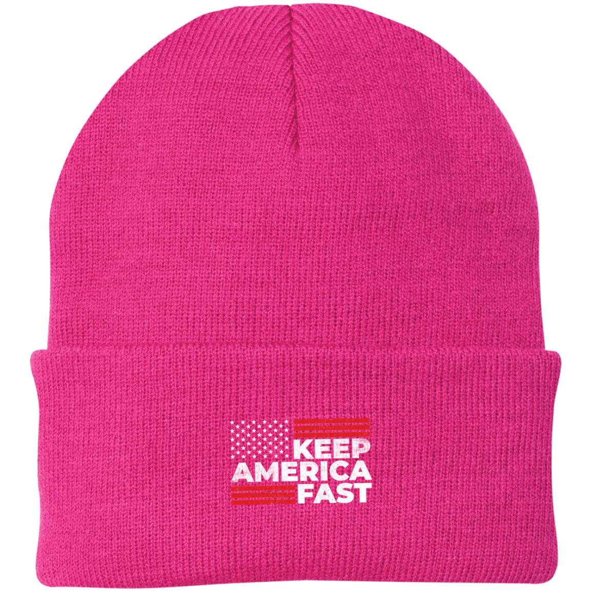 Keep America Fast American Flag Beanie Cap