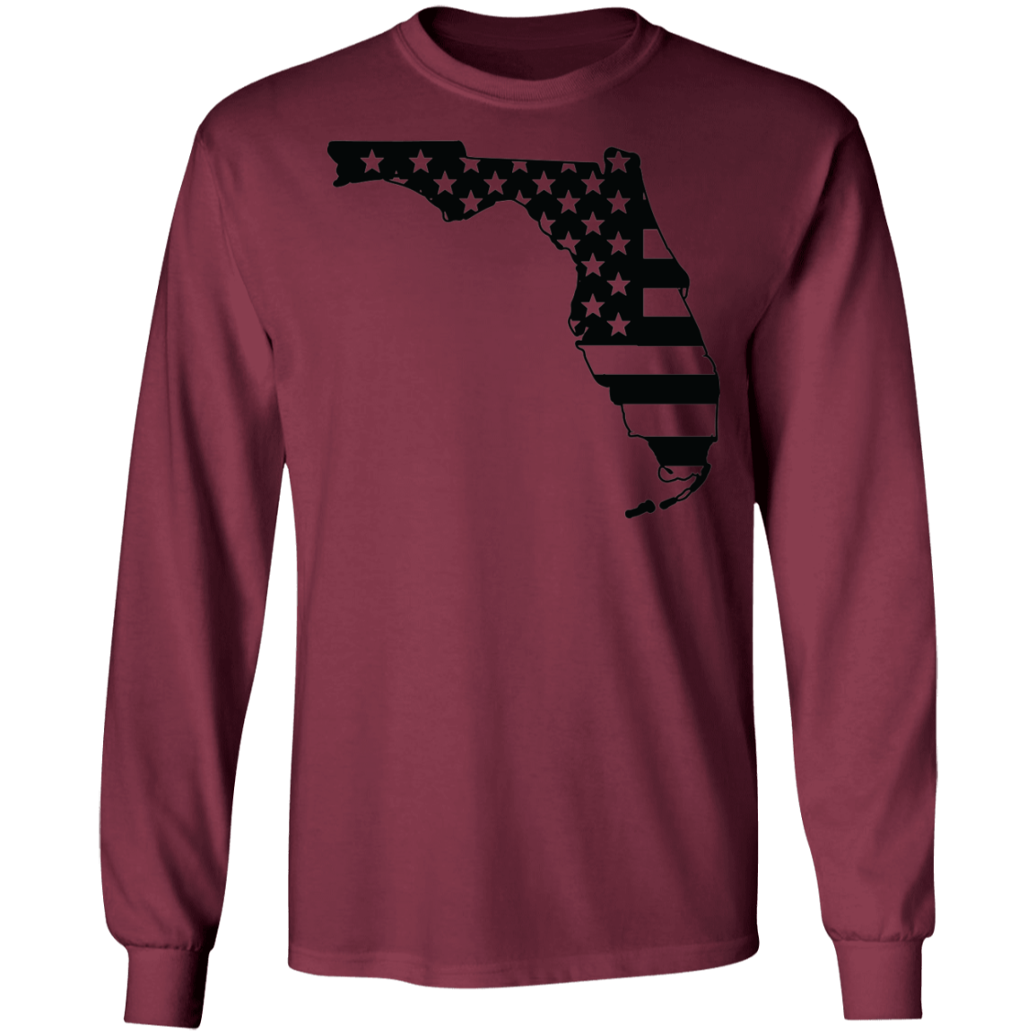 Florida American Flag State Long Sleeve T-Shirt