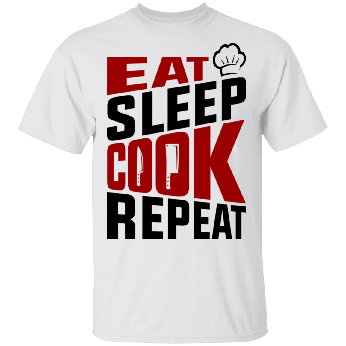 Eat Sleep Cook Repeat Chef T-Shirt