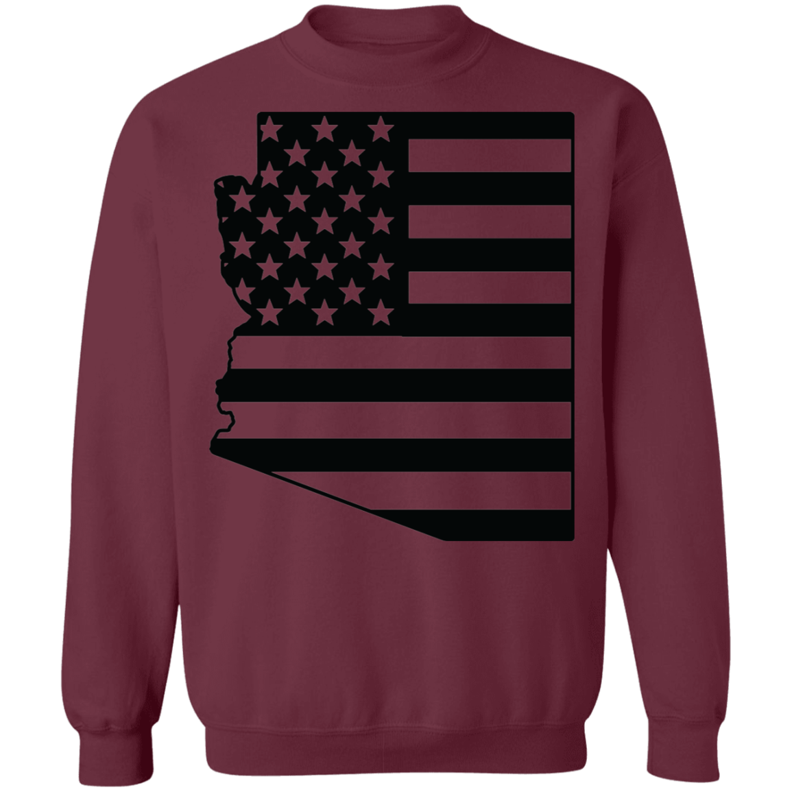 Arizona AZ State American Flag USA Crewneck  Sweatshirt
