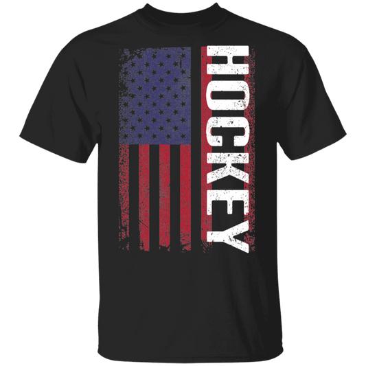 Hockey American Flag  T-Shirt