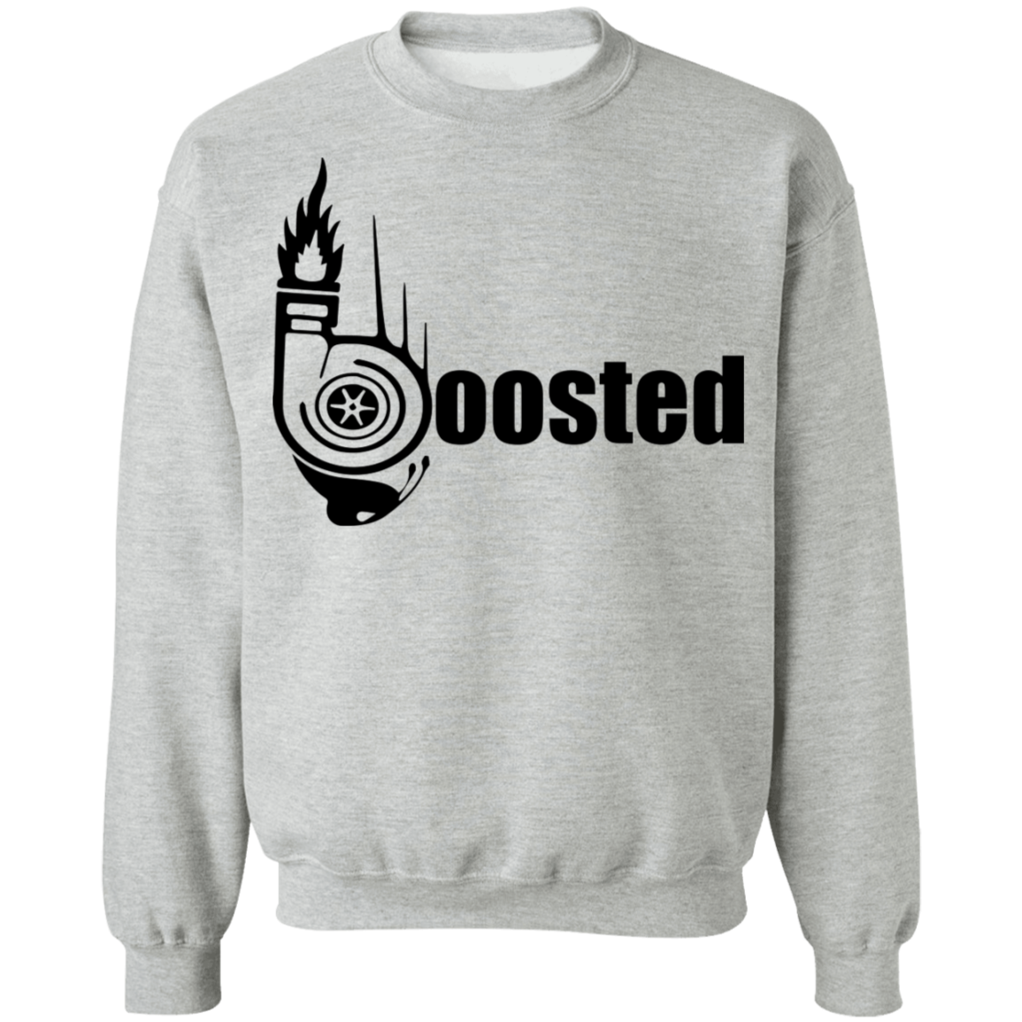 Boosted Turbo Word Boosted Turbo Racing Gapped Crewneck Sweatshirt