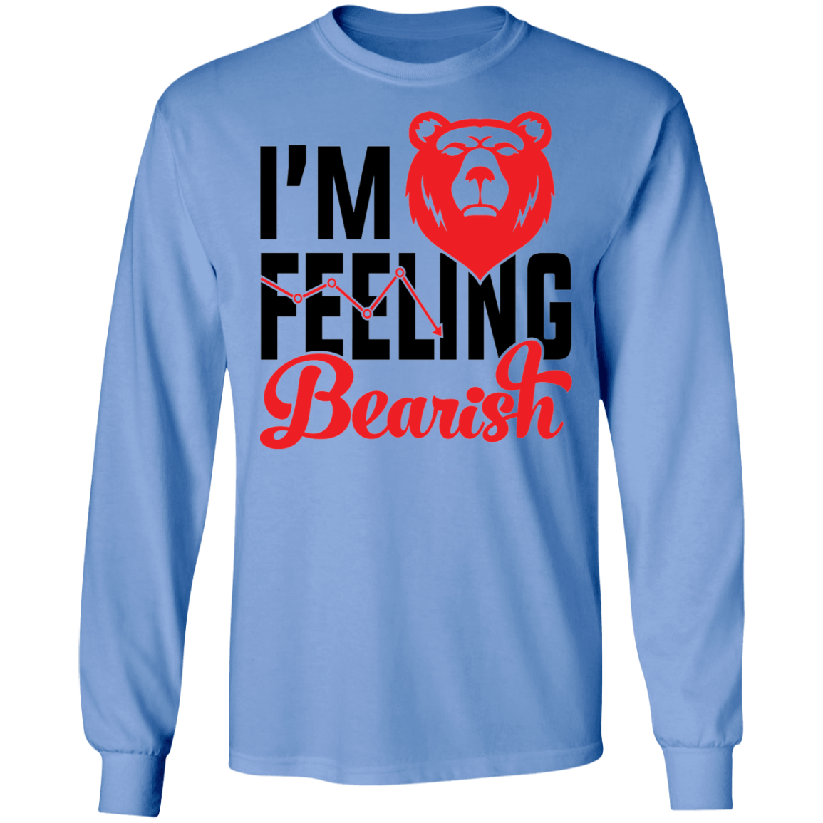 I'm Feeling Bearish Stock Market Technical Analysis Long Sleeve T-Shirt