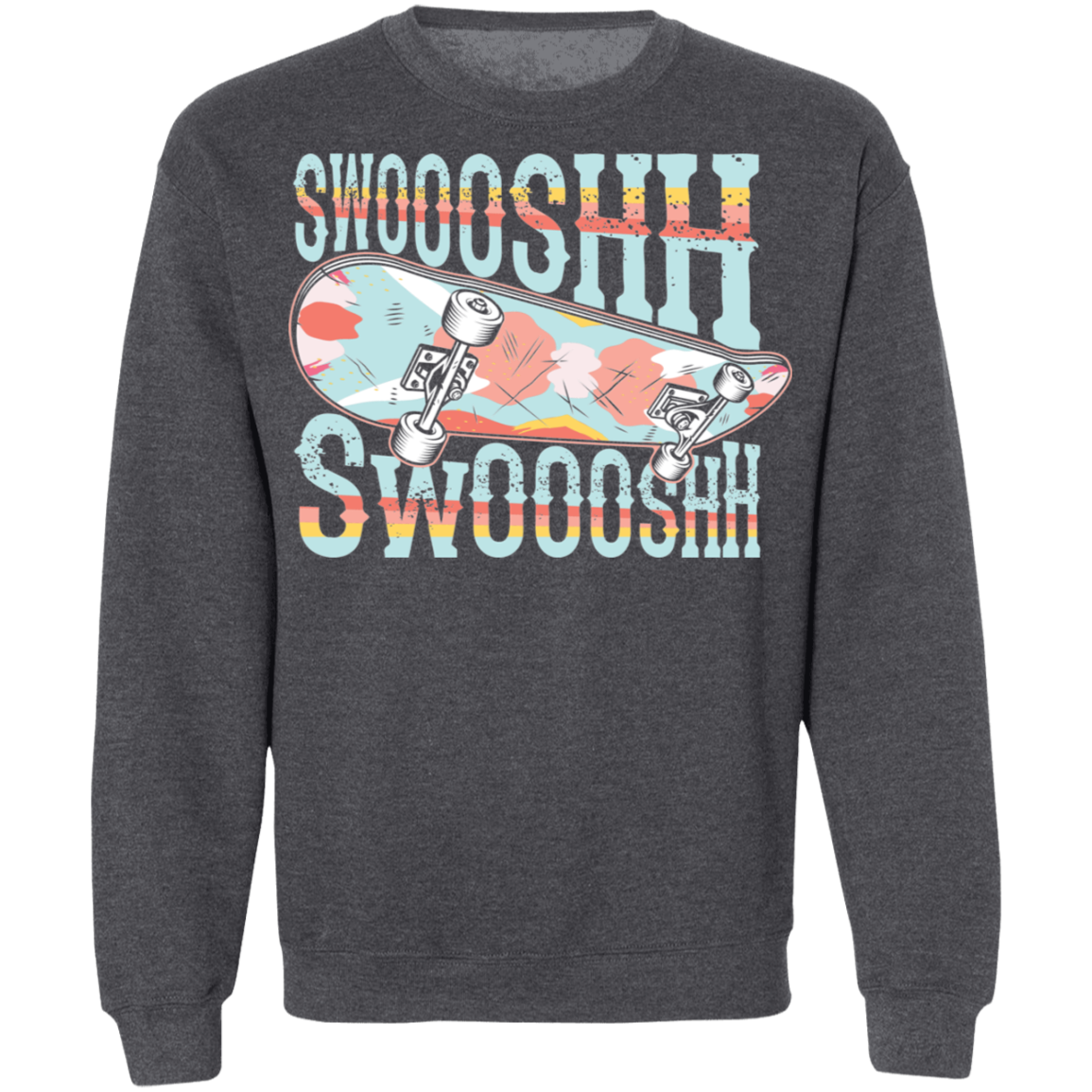 Swoosh Swoosh Skateboarding Skateboarder Crewneck Sweatshirt